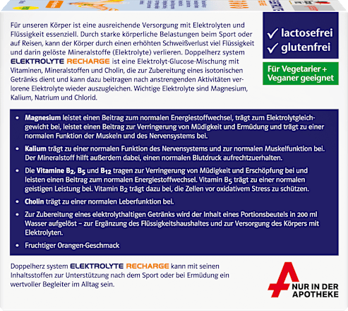 Doppelherz system Elektrolyte Recharge Beutel 20 St Doppelherz