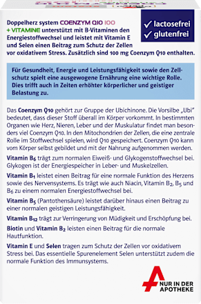 Doppelherz system Coenzym Q10 100 + Vitamine Kapseln 60 St Doppelherz