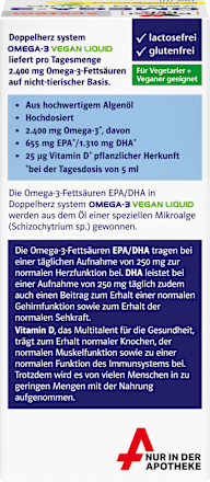Doppelherz system Omega-3 Vegan Liquid Algenöl Doppelherz