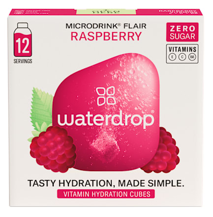 Šumivé kocky Microdrink Flair malina a bazový kvet waterdrop