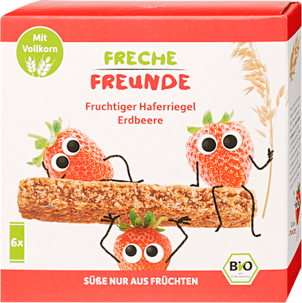 Bio teljes kiőrlésű zabszelet eperrel Freche Freunde