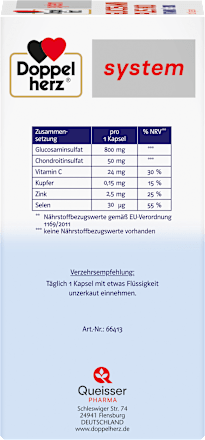 Doppelherz system Glucosamin Plus 800 Kapseln 120 St Doppelherz