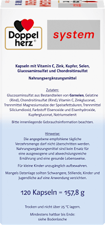 Doppelherz system Glucosamin Plus 800 Kapseln 120 St Doppelherz