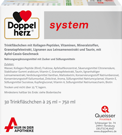 Doppelherz system Kollagen Extra  Haare + Haut + Bindegewebe Trinkfläschchen 30 St Doppelherz