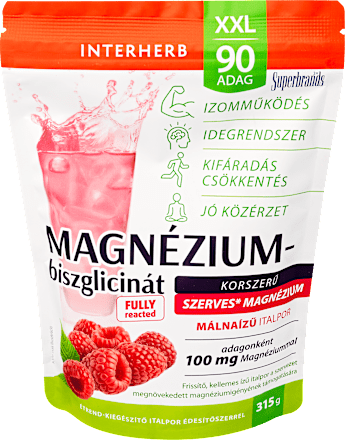 Magnézium-biszglicinát málna ízű italpor Interherb