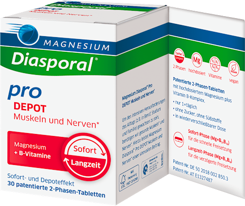 Magnesium-Diasporal Pro DEPOT Muskeln und Nerven 2-Phasen-Tabletten 30 St Diasporal