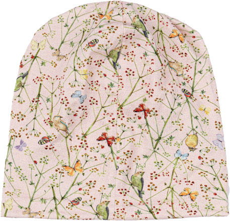 Mütze mit Schmetterling-Muster, beige, Gr. 86/92 Mikk-Line