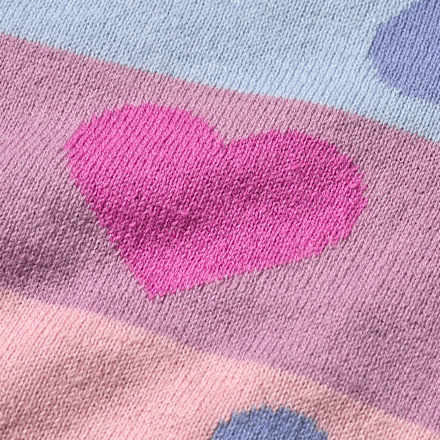 Strickjacke mit Herz-Muster, rosa, Gr. 92 ALANA