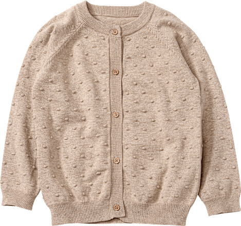 Strickjacke mit Noppen, beige, Gr. 98 ALANA