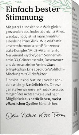 Pflanzenstoff-Komplex L-Tryptophan, Rosenwurz & Grüntee Nature Love