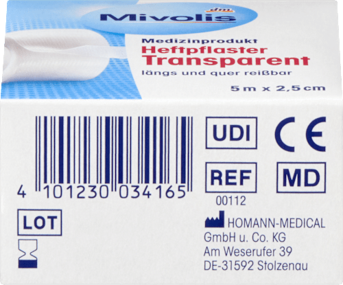 Rýchloobväz, transparentný Mivolis