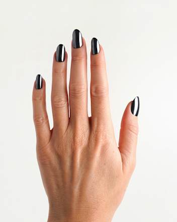 Künstliche Nägel Press Ons Medium Round Black Pearl Doonails