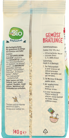 Gemüsebratlinge glutenfrei dmBio