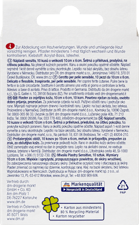 Pflaster Sensitiv 10 cm x 6 cm Mivolis