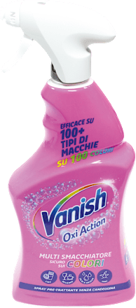 Spray Smacchiatore pre-trattante senza candeggina Vanish Oxi Action