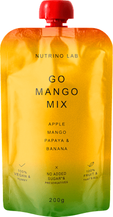 GO MANGO MIX  piure,măr, mango, papaya și banană Nutrino Lab
