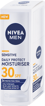 Denný pleťový krém Sensitive Daily Protect Moisturiser SPF 30 NIVEA MEN
