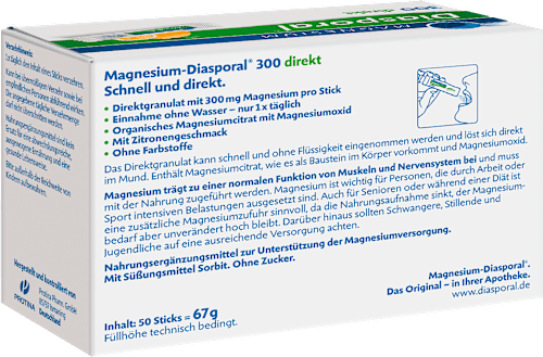 Magnesium-Diasporal 300 direkt Direktgranulat Sticks 50 St Diasporal