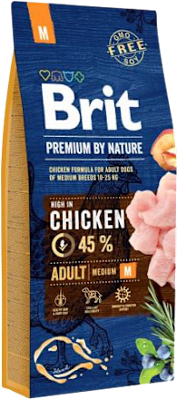 Premium by Nature granule pro psy Adult M s kuřecím masem Brit
