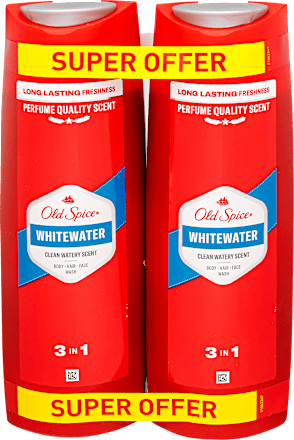 Férfi tusfürdő, Whitewater, 2x400ml Old Spice
