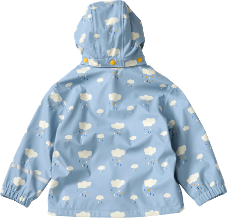 Regenjacke mit Futter & Wolken-Muster, blau, Gr. 86/92 PUSBLU