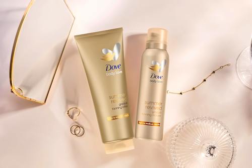 body love summer revived tónovací tělové mléko light to medium Dove