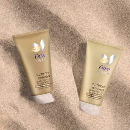 body love samoopalovací tělové mléko summer revived medium to dark Dove