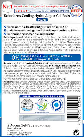 Augenpads Cooling Hydro (1 Paar) Schaebens