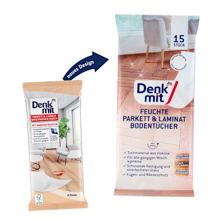 Nedves parketta- és lamináltpadló-tisztító kendő Denkmit