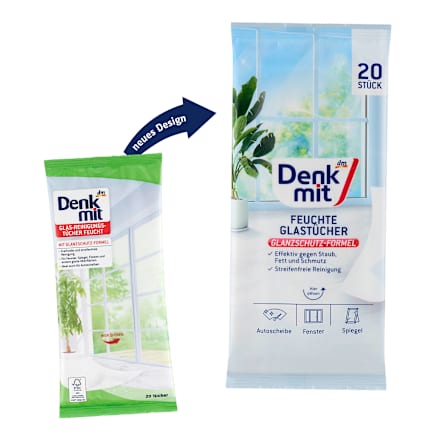 Reinigungstücher für Glas Denkmit