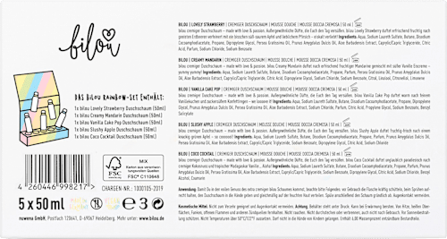 Geschenkset Rainbow Duschschaum 5tlg bilou