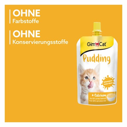 Nahrungsergänzung Katze, Pudding mit Calcium GimCat