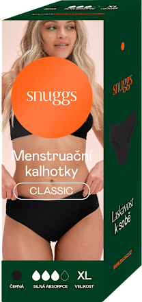menstruační kalhotky pro silnou menstruaci, velikost XL snuggs