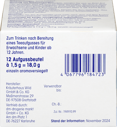 Arzneitee, Schlaf & Nerven Tee N (12 Beutel) Mivolis