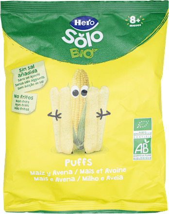 Snack Puffs mais e avena biologici Hero Solo