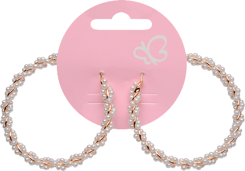 Naušnice – ring, s perlicama ACCESSOIRES