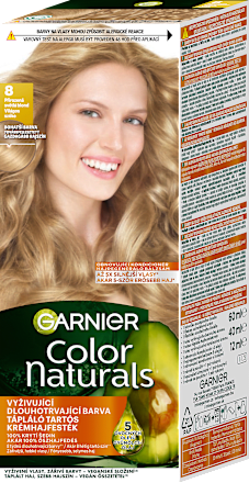 Tartós hajfesték, világos szőke 8 GARNIER Color naturals