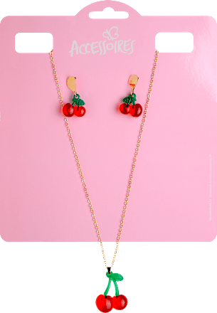 Set ogrlica i naušnice – trešnje ACCESSOIRES