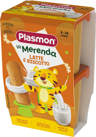 Merenda latte e biscotto Plasmon