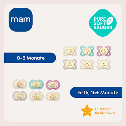 Schnuller Original Night mint 0-6 Monate mam