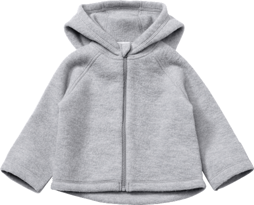 Jacke aus Wolle mit Kapuze & Vario-Ärmel, grau, Gr.  62/68 ALANA