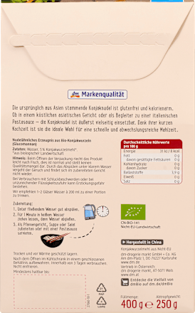 Nudeln, Konjaknudeln dmBio