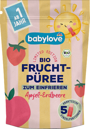 EKO voćni pire za zamrzavanje – jabuka i jagoda (5 x 45 g) babylove