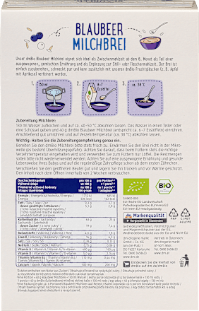 Milchbrei Blaubeere ab 6.Monat dmBio