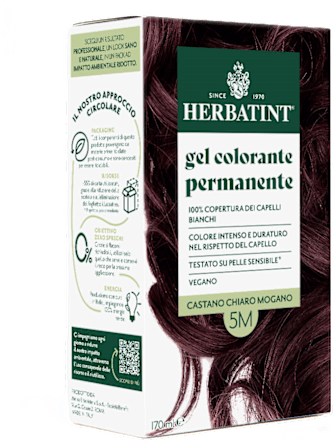 Gel colorante permanente 5M castano chiaro mogano HERBATINT