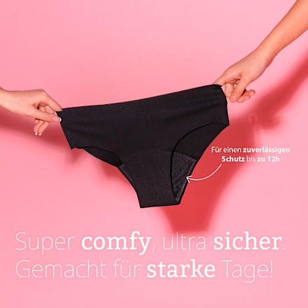 Periodenunterwäsche Teens Hipster schwarz, Gr. 164/170 SELENACARE
