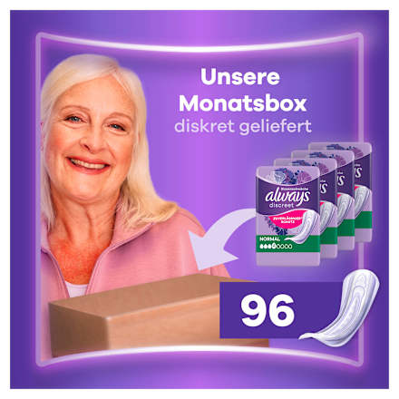 Discreet Einlagen Normal Monatspack always