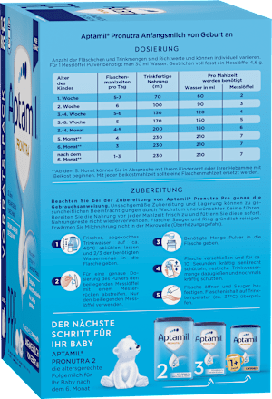 Anfangsmilch Pre Pronutra von Geburt an Aptamil