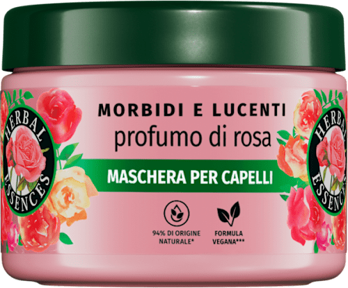 Maschera capelli Morbidi e Lucenti profumo di rosa Herbal Essences