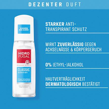 Antitranspirant Deo Zerstäuber Classic Hidrofugal